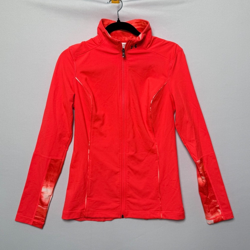 Under Armour AllSeason Gear Jacket Women's Medium Fitted Full Zip Pink Mock